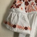 Caslon  WHITE EMBROIDERED FLORAL TUNIC BLOUSE TOP Photo 3