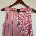 Bobeau  Mixed Print Faux Wrap Sleeveless Blouse S Photo 3