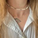 American Vintage Vintage “Dzia” Freshwater Pearl Wire Choker 15” Rhinestone Crystal Minimal White Photo 6