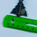 Christmas Holiday Tree Brooch Pendant Silver Tone 3 D Metal Vintage Gift Photo 6