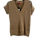 n:philanthropy  Taupe V Neck Short Sleeve Top Small New Photo 0