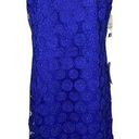 Eliza J  Sleeveless Crochet Lace Mini Shift Dress Blue, size 6 Photo 0