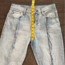 Dear John  High Rise Light Wash Flare Frayed Front Seam Jeans Size 25 Photo 4