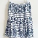 Lane Bryant  Tiered Peasant Skirt Blue Resort Maxi Women's 18/20 Boho Plus Photo 1