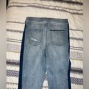 Spanx  Distressed Raw Hem Side Panel Jean Jeggings Light Wash High Rise Pull sz M Photo 4