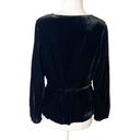 J.Crew  velvet faux wrap peplum top black sz 10 Photo 2