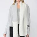 FATE. Please Yourself Gray and Cream Open Shawl Chunky Cardigan, EUC, Small Photo 0