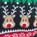 Holiday Time Holiday Christmas Sweater Women’s Medium Reindeer Penguins Trees Snowflakes Photo 1