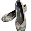 Rothy's Round Toe Flats Slip On Shoes in Retired Grey Camo Red Soles  size 8 Photo 0