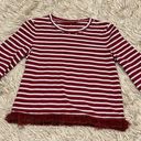 Kate Spade  fringe striped blouse size medium Photo 1