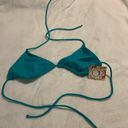 OP  Teal Green Unstructured Bikini Top. Size L. NWT Photo 2