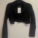 ZARA Black Cropped Blazer Photo 1