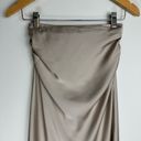 ZARA NWT  Satin Midi Skirt Sz XS Champagne Ruched Pleated High Rise Waist Photo 5