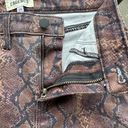 L'AGENCE L’AGENCE Margot High Rise Cropped Skinny Python Snake Print Jeans Brown 25 NWOT Photo 5