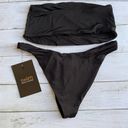 Naked Wardrobe NWT  Bandeau Bikini Set in Black Photo 3