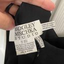 Badgley Mischka   black mini dress size 6 waist accenting spaghetti straps Photo 3