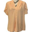 Calvin Klein  peach v-neck blouse size XL Photo 0