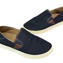 Olukai  Pehuea Shoes Womens Size 8.5 Navy Blue Mesh Drop In Heel Classic Slip On Photo 0