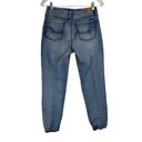 American Eagle  Denim Jogger Pants Sz 0 Super Stretch Jeans Ankle Cuff Photo 1