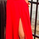 Faviana Red Strapless Prom Dress Photo 3