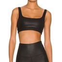 Strut this Revolve Jolie Square Neck Faux Leather Metallic Sports Bra Photo 0