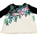 Jessica London  floral shirt top size 22/24 black white  3/4 sleeves Photo 1