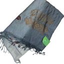 Handloom House silk floral stole scarf wrap Photo 9