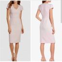 Rachel Parcell  Short Sleeve V-Neck Sheath Knee Length Dress Light Pink Medium Photo 1