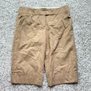 BCBG Maxazria Diana Tan Straight Through Knee-Length Shorts Women Sz 4 96% Wool Photo 0