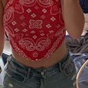 Forever 21 Red Bandana Halter Top Photo 1