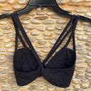 Chaser  Heather Charcoal Gray Criss Cross Strappy Bralette Size Medium. Soft NWT Photo 2