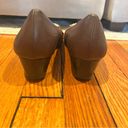 Kelly & Katie  Brown Low Wedge Buckle Front Shoes Size 8.5 Photo 4