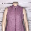 Coldwater Creek  Size 18W Purple White Herringbone Zip Up Wool Blend Vest Jacket Photo 1