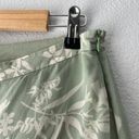 Banana Republic Green Floral Silk Skirt Photo 2