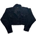 Black Label  Oversized Corduroy Button Down Cropped Jacket Women's Size Large, Bl Photo 3