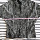 BCBGMAXAZRIA  Black & White Short Sleeve Open Sweater Cardigan Photo 2