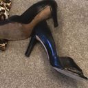 Ralph Lauren  size 7 black leather peep toe heels Photo 4