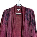 One World  Live and Let Live Cardigan Womens 2X Multicolor Boho Open Sweater Photo 1