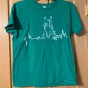 Anvil Green Horse Heart Beat Shirt  Photo 0