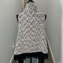 Jessica Simpson  black and white textured vest with fringe size 2X Photo 5