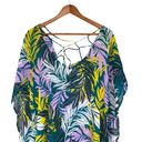 Beach Club Palisades  Tropical‎ Swim Cover Up Bamboo Semi-Sheer Textured XL/XXL Photo 2