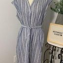 Jones New York 3/$20 NEW  Blue and White Linen Blend Belted Dress Photo 0