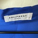 Equipment  100% Silk Blue Button Up Blouse Small Photo 3