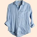 Rails  Ellis Gauze Button-Up Shirt Top X-Large blue Long Sleeve $169 Photo 11