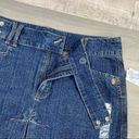 DKNY  Jeans Pleated Stretch Denim Mini Skirt 8 Blue NWT Photo 3