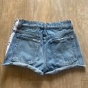 LF Store logo high waisted destroyed distressed jean denim shorts 25 Photo 3