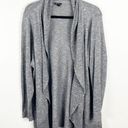 Torrid  Gray Marled Lattice Trim Long Sleeves Open Knit Cardigan, Size 3X Photo 0