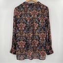 CROSBY. Button Down Shirt Medium Paisley Floral Fall Business Office Work Sheer Photo 1