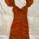 ZARA Orange Mini Dress Photo 1