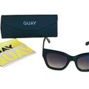 Quay NEW  Australia By The Way Women's SUNGLASSES Black Gold Oversized Square Photo 4